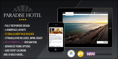 paradise hotel responsive wordpress hotel theme