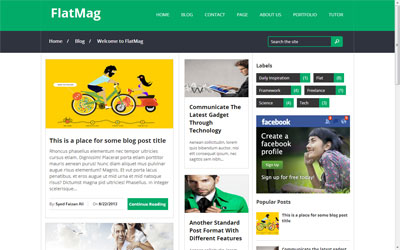 Flat Mag Free Blogger Template