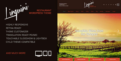 Linguini Restaurant Responsive WordPress Theme