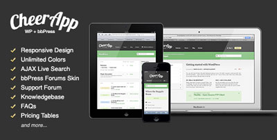 CheerApp Responsive App WP bbPress Theme