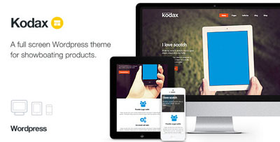 Kodax Full Screen Landing Page