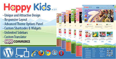 Happy Kids Education WP Template